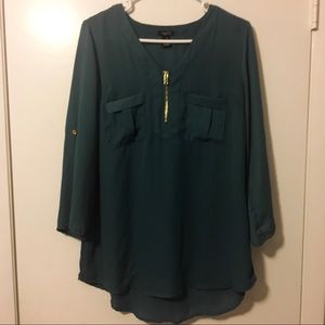 Rue21 Dark Blue-Green Blouse